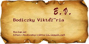 Bodiczky Viktória névjegykártya