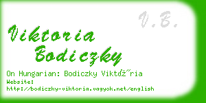 viktoria bodiczky business card